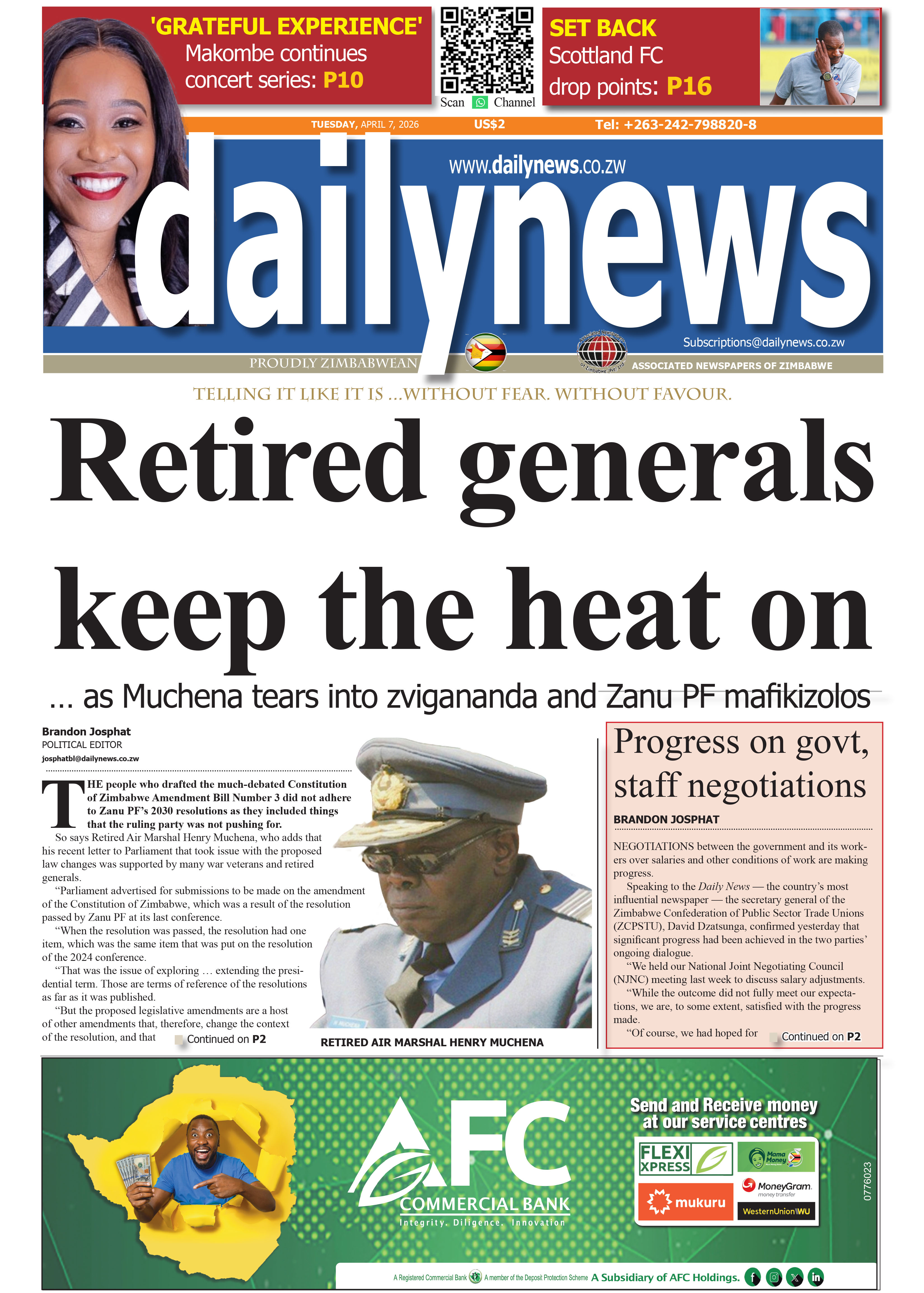 Tuesday 7 April 2026